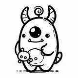 Cute Baby Monster coloring Page  Download Print Or Color Online For Free sketch template