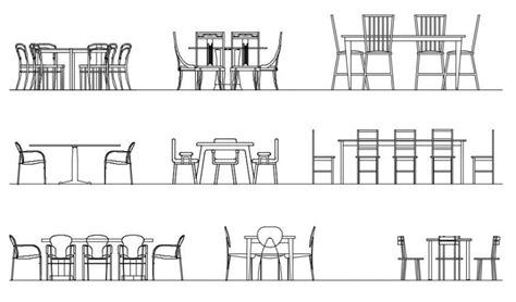 Dining Tables Elevation CAD Blocks Free, 54% OFF