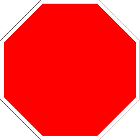 Blank Stop Sign Clip Art