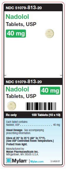 Nadolol - FDA prescribing information, side effects and uses