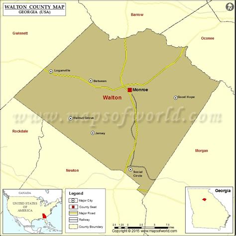 Walton County Map, Map of Walton County Georgia