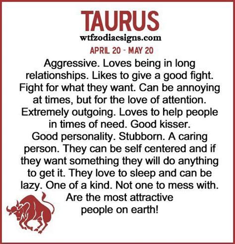 Taurus Quotes and Facts Image