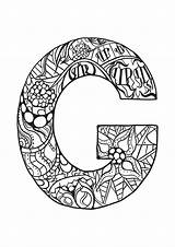 Alphabet To Download For Free  G Coloring Pages sketch template