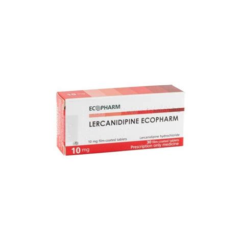 Lercanidipine 10 mg. 30 tablets