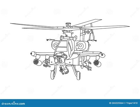 Apache Helicopter Cartoon Vector | CartoonDealer.com #24417413