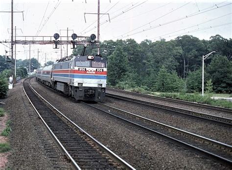 Amtrak | Iselin, New Jersey | Metropark Station | GE E60 #956 electric motor. | Amtrak intercity ...