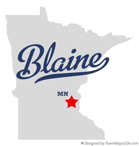 Map of Blaine, MN, Minnesota