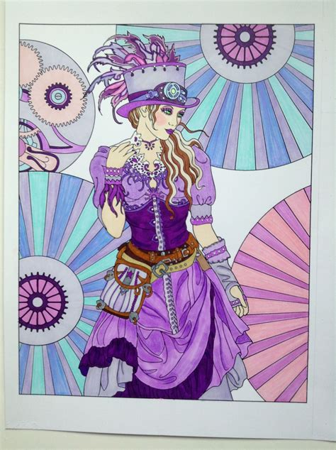 Done by Janice Maybee....p #9...purple dress...Wheels Steampunk Design, Victorian Steampunk ...
