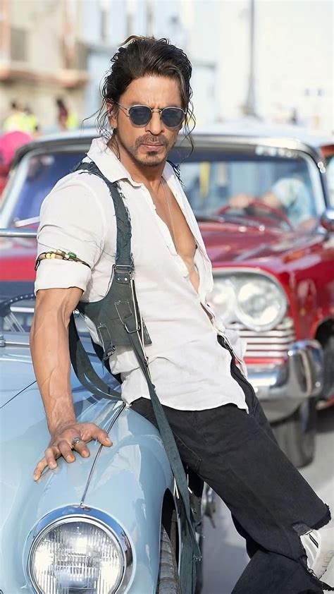 Pathan Movie Ke, Shahrukh Standing Besides Car, indian actor, shahrukh khan, HD phone wallpaper ...