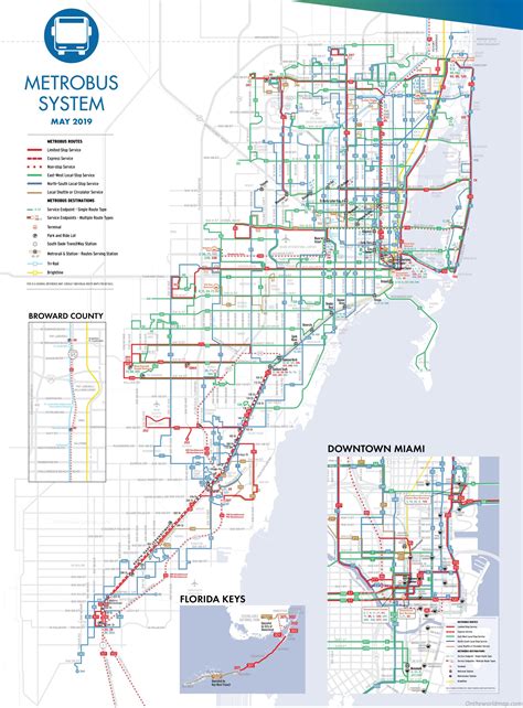 Miami Metrobus Map - Ontheworldmap.com