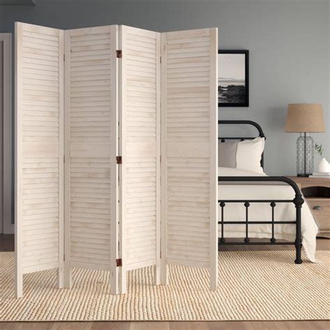 the room divider is made out of wood