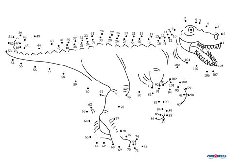 Free Printable Dinosaur Connect the Dots