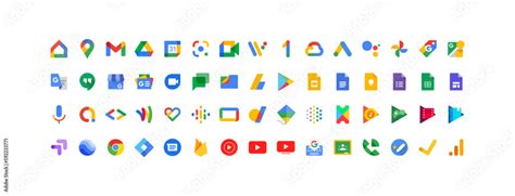 Google apps - Collection of popular google apps logo. Vector. editorial illustration. Stock ...