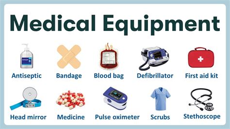 Medical Equipment names in English | Learn Medical Vocabulary ...