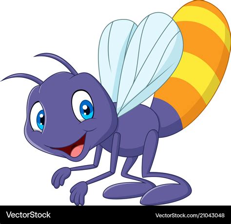 Cartoon funny firefly Royalty Free Vector Image