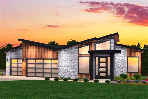 Modern House Plan with Exciting Curb Appeal - 85169MS | 1st Floor ...