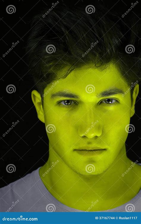 Green Skin Man Face Stock Images - Image: 37167744