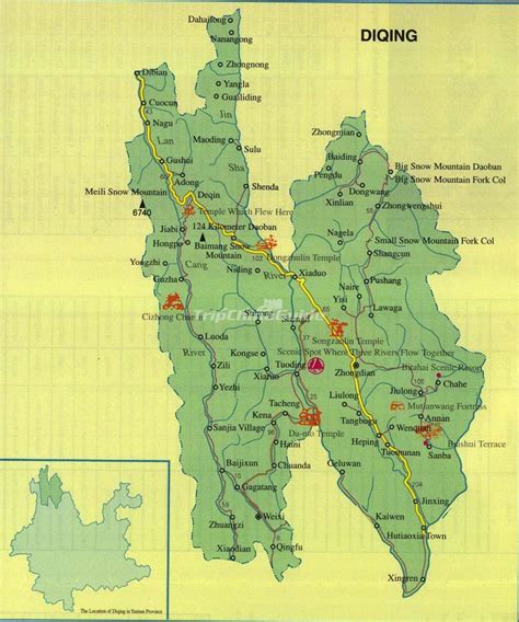 Maps of Shangri-la, China