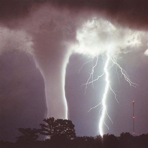 Tornado + Lightning: Gorgeous. ⚡️ • Photo by: Unkown" Photo taken by @wonderfulweather on Insta