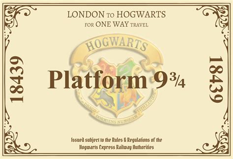 7 Best Images of Printable Train Ticket Harry Potter - Harry Potter Train Ticket Printable ...