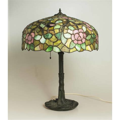 Art Nouveau Bronze Lamp, Attrib. Chicago Mosaic Lamps | Witherell's Auction House