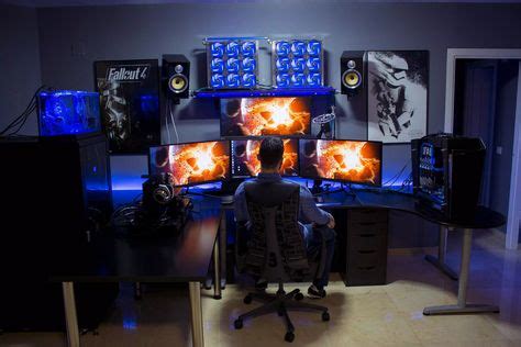 The Command Center. | Gaming room setup, Computer setup, Gaming setup