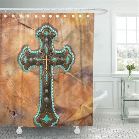 SUTTOM Southwest Western Cross on Tan Look Styles Old West Shower Curtain 66x72 inch - Walmart.com