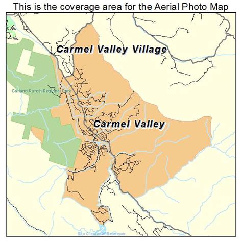 Aerial Photography Map of Carmel Valley Village, CA California