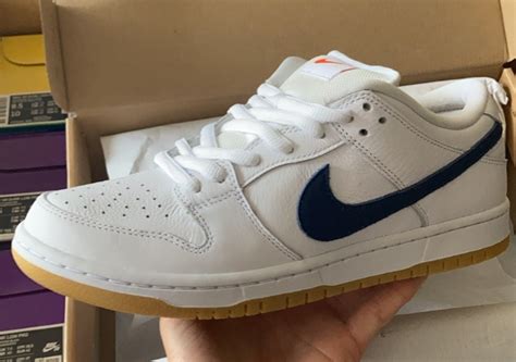 Nike SB Dunk Low Orange Label White Navy Gum | SneakerNews.com