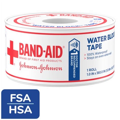 Band-Aid Brand First Aid Water Block Waterproof Adhesive Tape Roll, 1 ct - QFC