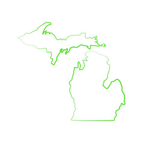 Michigan map on white background 8461411 Vector Art at Vecteezy