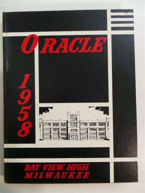 1958 Bay View High School Milwaukee Wisconsin Original YEARBOOK Annual Oracle | eBay | Bay view ...