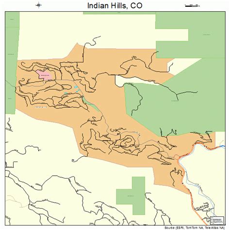 Indian Hills Colorado Street Map 0838810