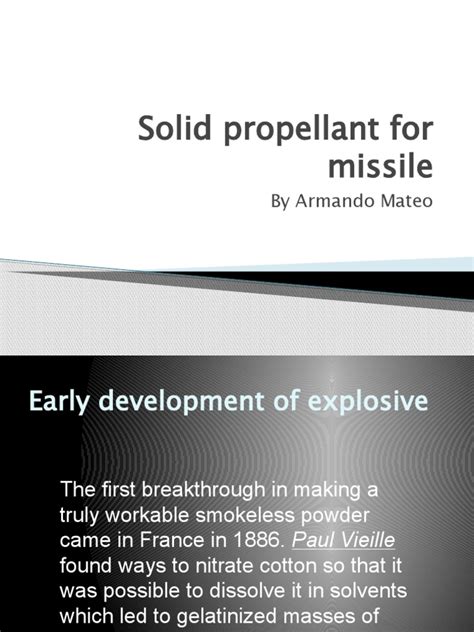 Solid Propellant For Missile | PDF | Missile Types | Rocket Propellant