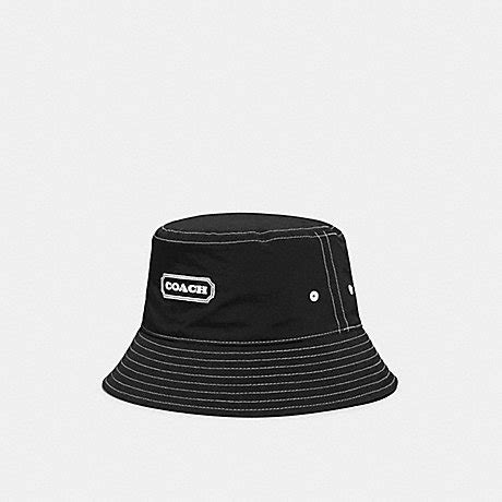 COACH Ca313 - BUCKET HAT WITH COACH - WASHED BLACK | COACH MEN