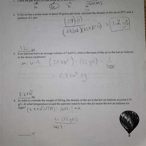 Solved 2. If dry air has a molar mass of about 29grams per | Chegg.com