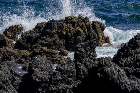 Lava Rocks In Hawaii Ocean Free Stock Photo - Public Domain Pictures