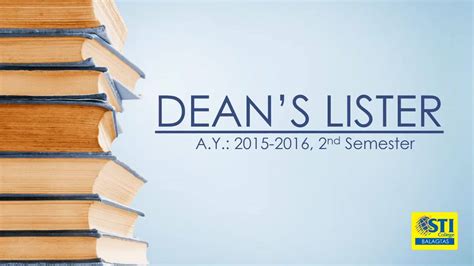 Dean's Lister | Here are the Dean's Lister of A.Y.: 2015-2016 2nd Semester. | By STI College ...