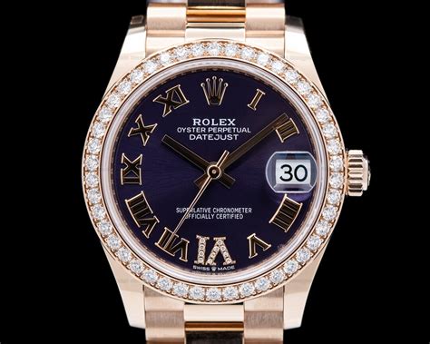 Rolex 278285RBR Datejust 31MM 18K Rose Gold Diamond Bezel UNWORN (43575 ...