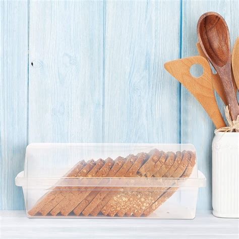 Youngever Plastic Bread Container, Bread Storage Bin, Bread Box for ...