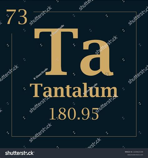 Symbol Element Tantalum Atomic Mass Number Stock Vector (Royalty Free ...