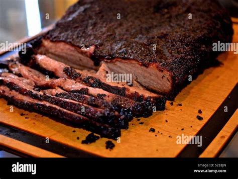 BBQ Beef Brisket Cooked Low & Slow Stock Photo - Alamy