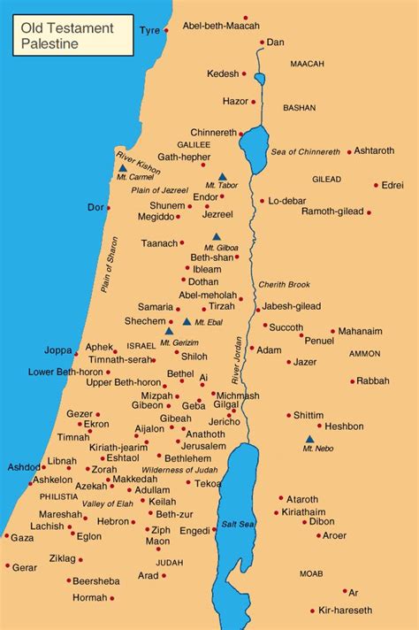 Map of the Middle East with Major Cities and Towns