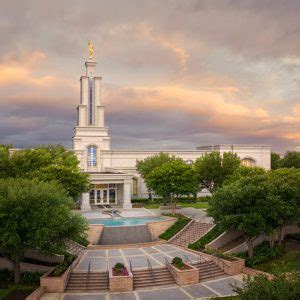 San Antonio Temple Fiery Sunset - LDS Temple Pictures