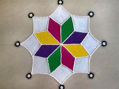 Easy Small Rangoli Designs With Colours