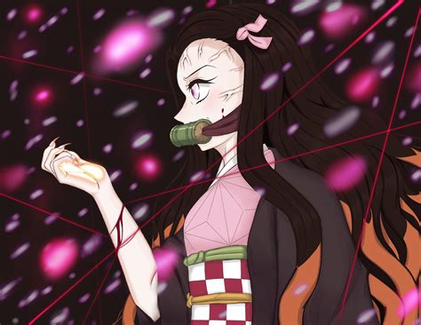 Nezuko Blood Demon Art Fanart - kanariyareon