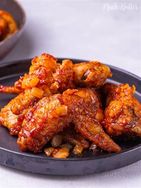 Spicy Chicken WingsCrispy, Sticky, Tangy! - Much Butter