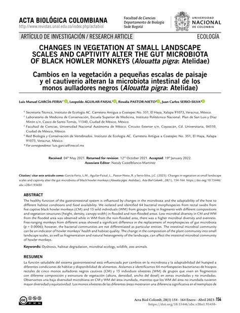 (PDF) CHANGES IN VEGETATION AT SMALL LANDSCAPE SCALES AND CAPTIVITY ...