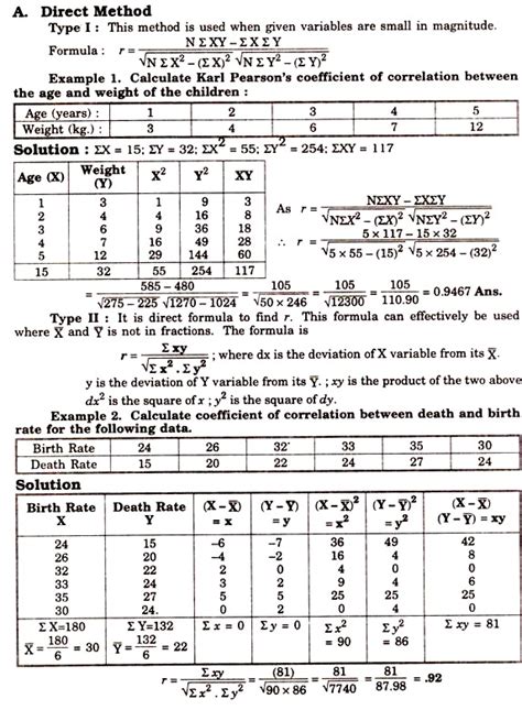 Karl Pearson's Formula for Finding the Degree of Correlation