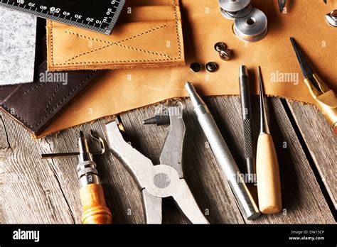 Leather crafting tools Stock Photo - Alamy